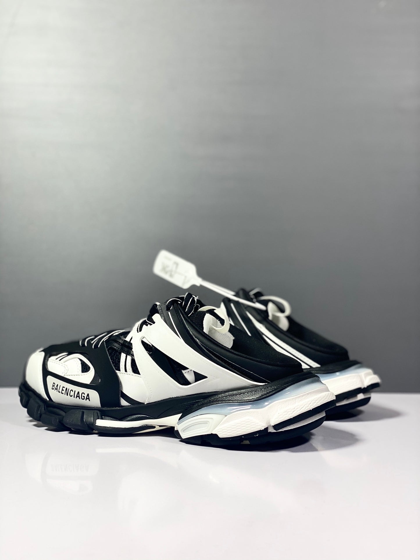 巴黎世-情侶款-3.0 半拖 Sneaker Tess s.Gomma MAILLE WHITEORANGE