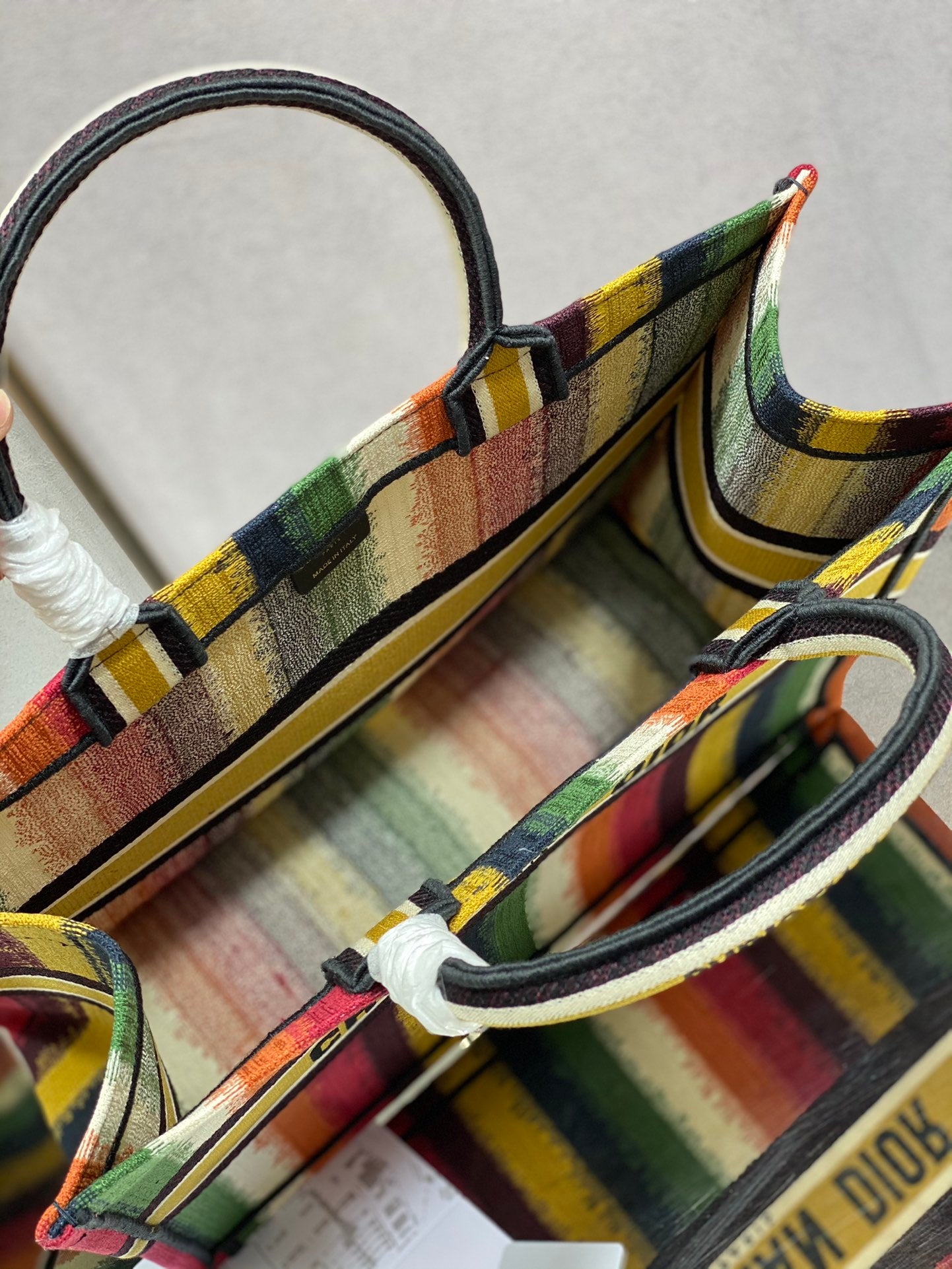Dior Book Tote-大號41.5cm-彩色條紋