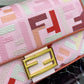 芬F家-Baguette-中型粉色刺繡法棍包