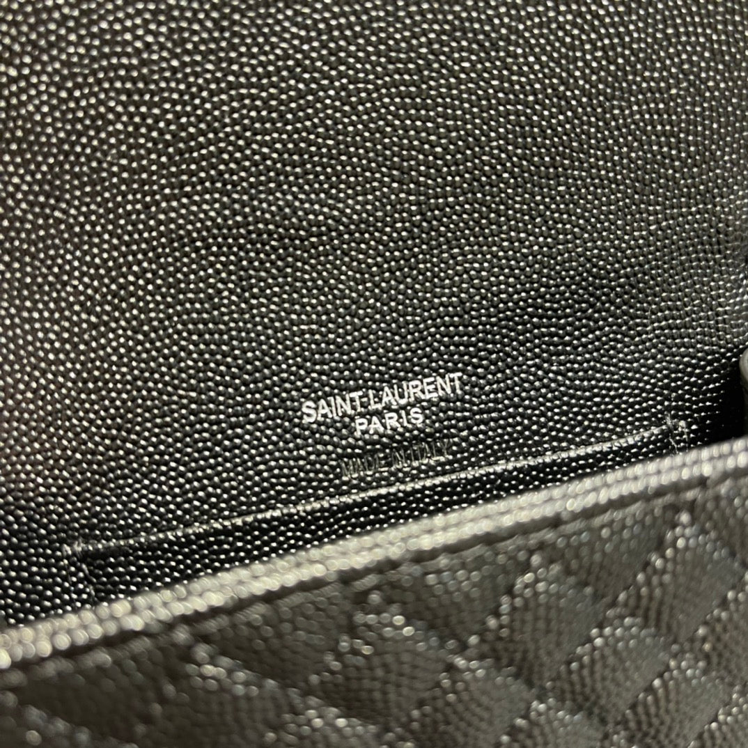 YSL 新品短夾 黑色黑扣