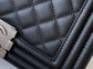Chanel Leboy Mini-黑色胎牛皮-復古銀扣