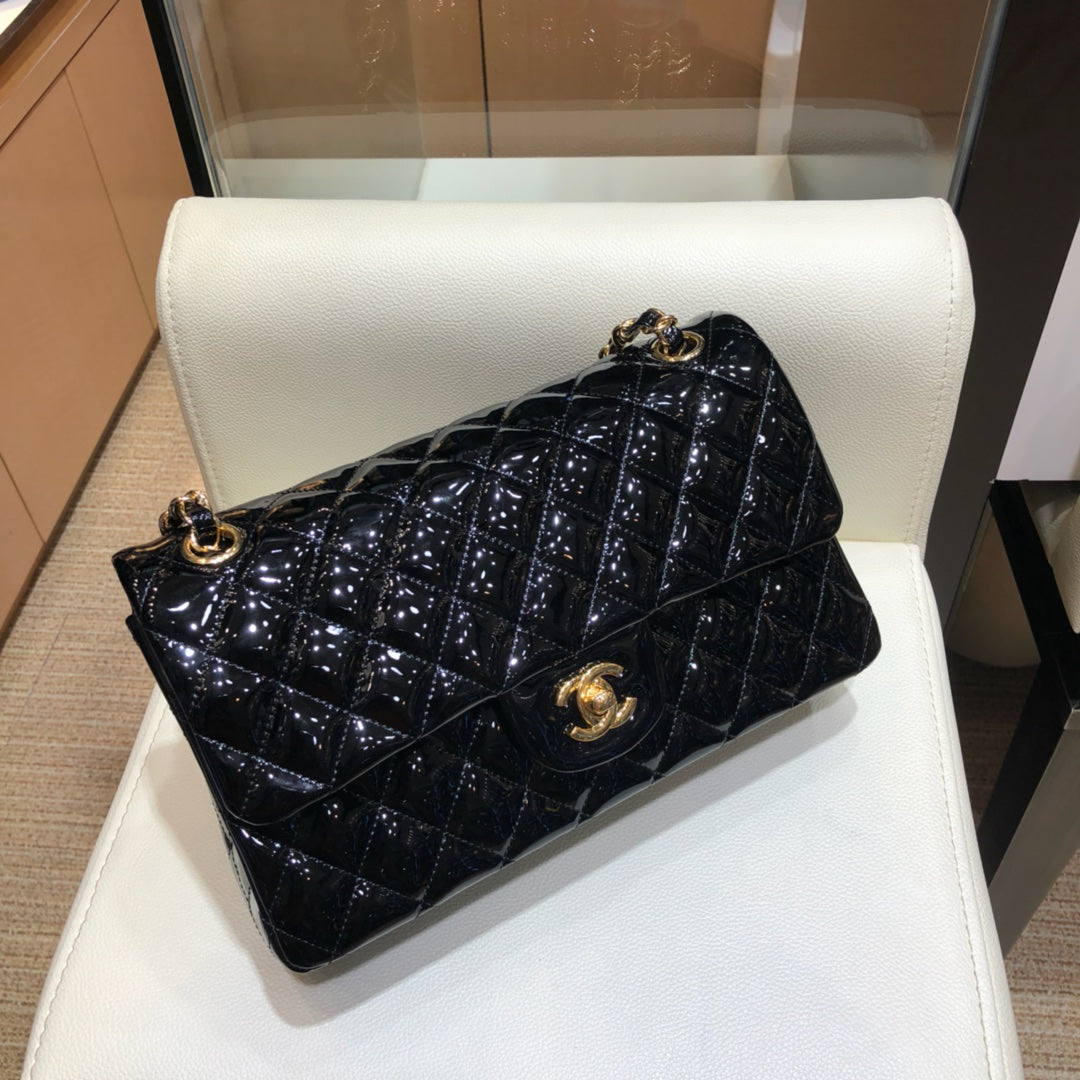 小香家-CF包 漆皮 金鍊 25cm