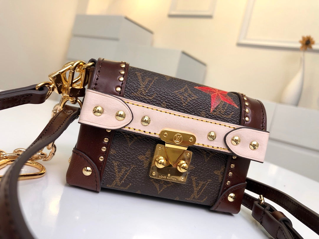 M62553 路L家-經典Petite Malle微縮版 Essential Trunk手袋 粉色