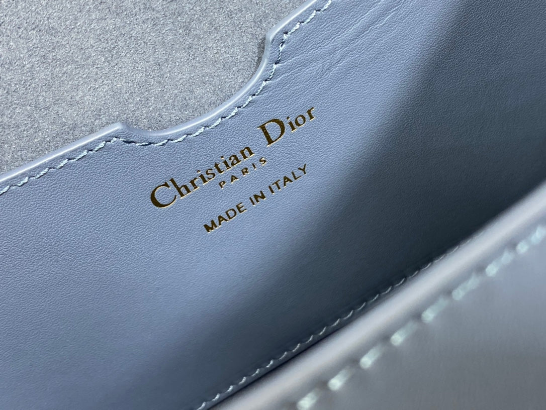 Dior Bobby-大號27cm-復古藍牛皮