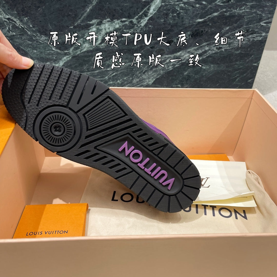 LV鞋-LV Trainer最新款 彩虹系列運動鞋