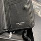 YSL 拉鍊短夾 黑色黑扣
