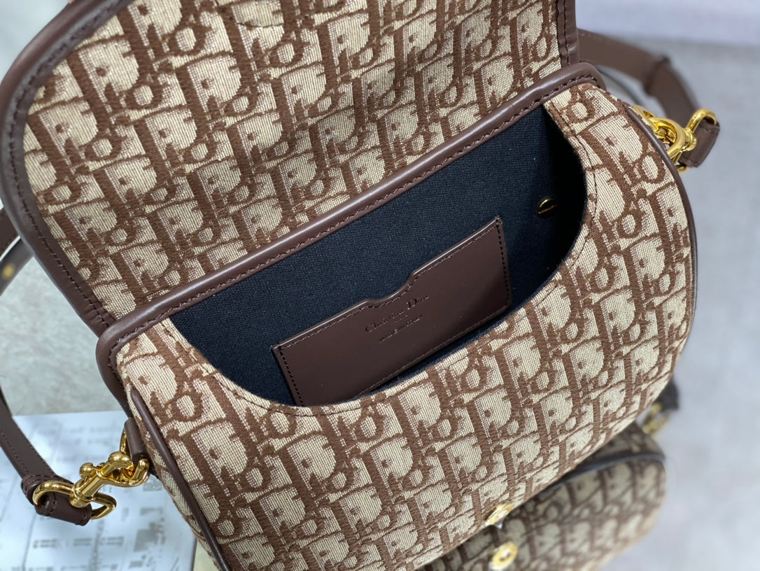 Dior-Bobby包 oblique系列秋冬 中號 咖啡棕