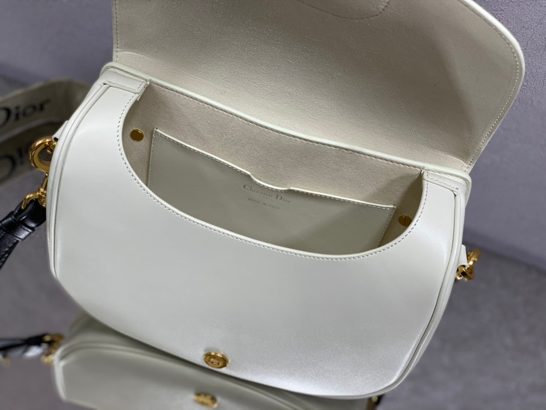 Dior Bobby-大號27cm-白色牛皮