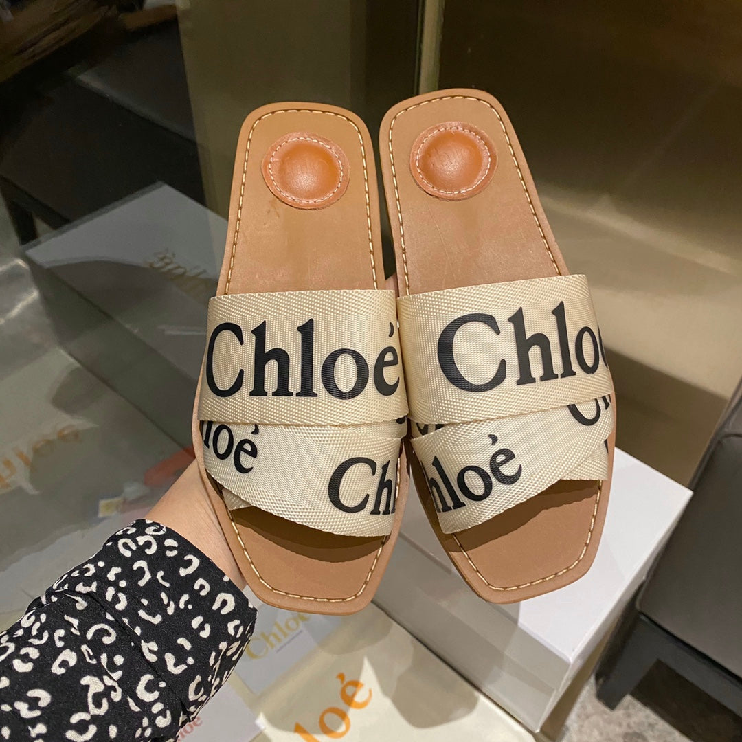 Chloe鞋-Chloe Woody Logo 拖鞋