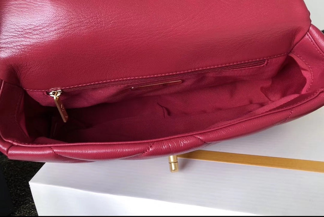 Chanel 19Bag-小號寶石紅