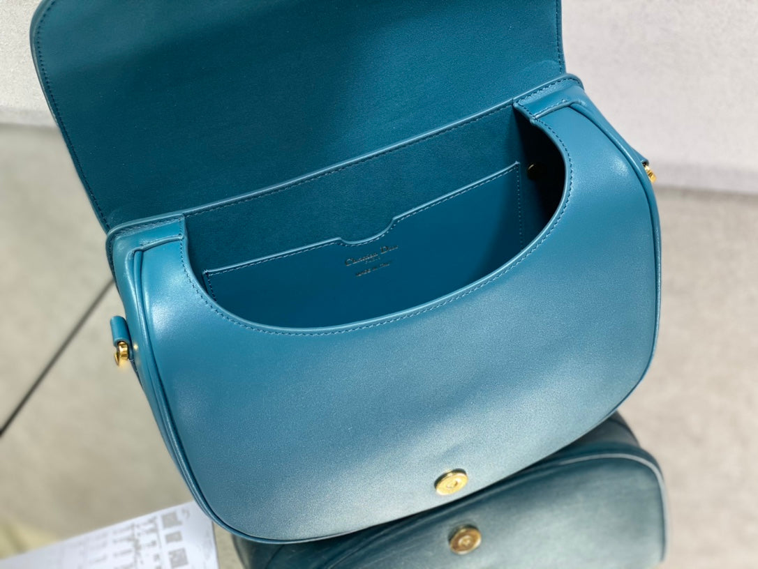 Dior Bobby-大號27cm-深海藍牛皮