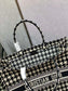 Dior Book Tote-大號41.5cm-黑色千鳥格
