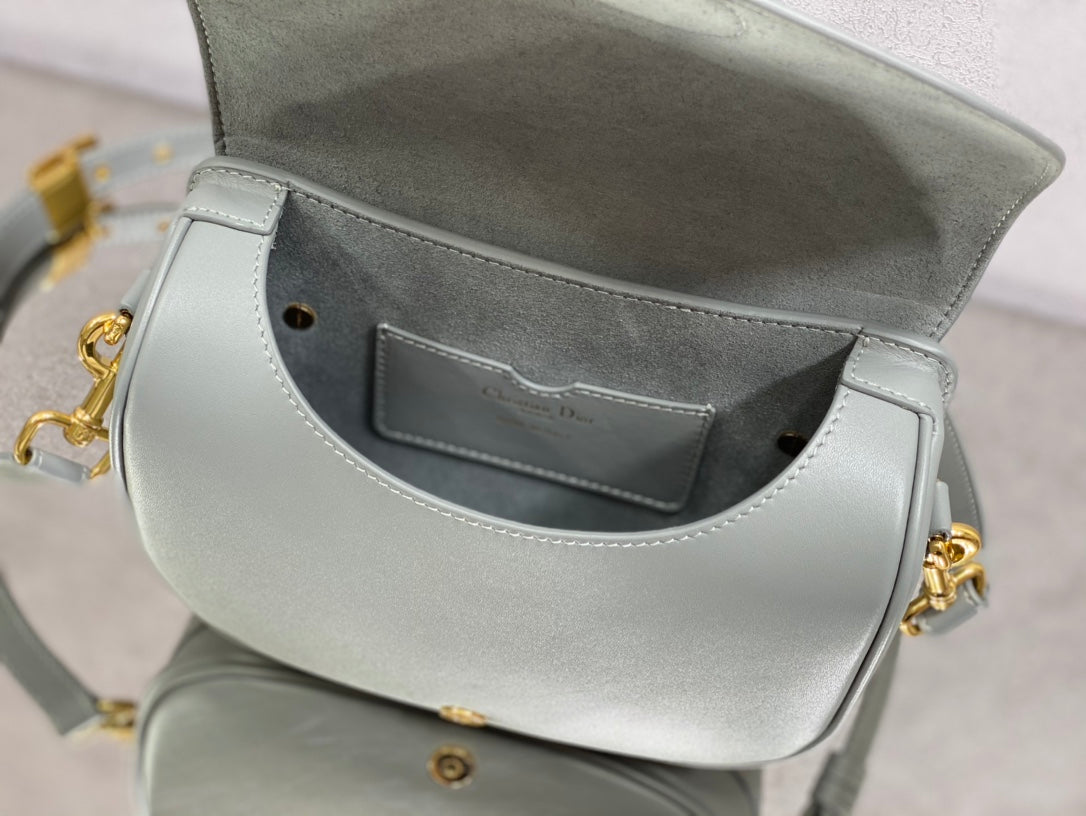 Dior Bobby-中號22cm-岩石灰牛皮