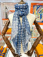 路L家-漸變牛仔老花披肩 Denim Gradient 142.5cm