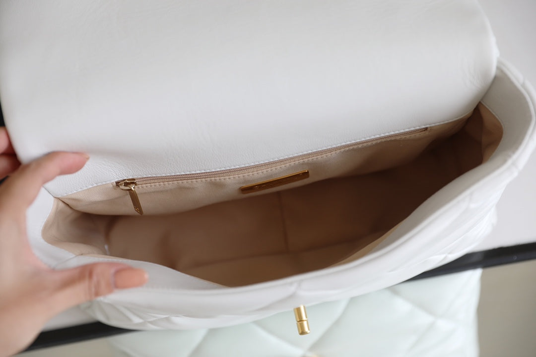 Chanel 19Bag-中號白色