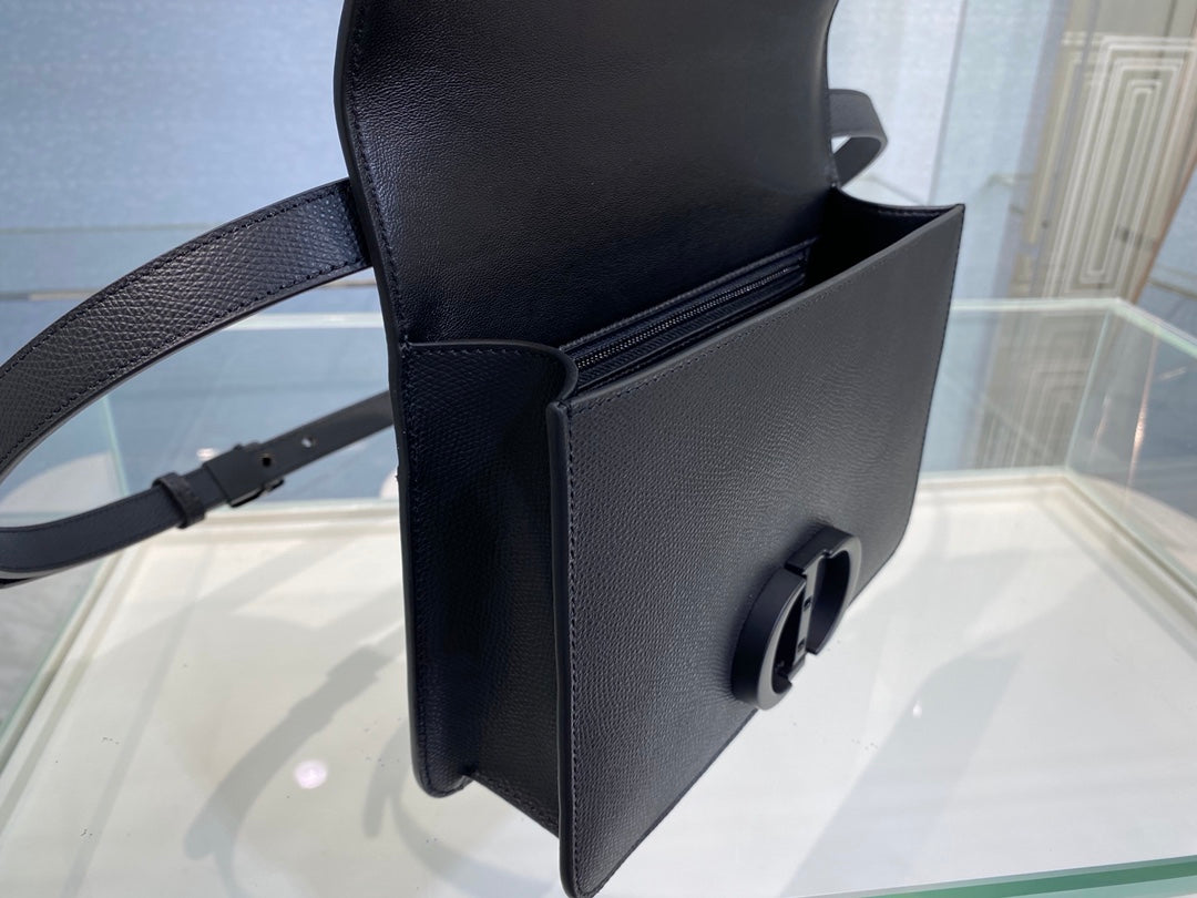 Dior 蒙田 30 Montaigne系列-24cm-磨砂扣-黑