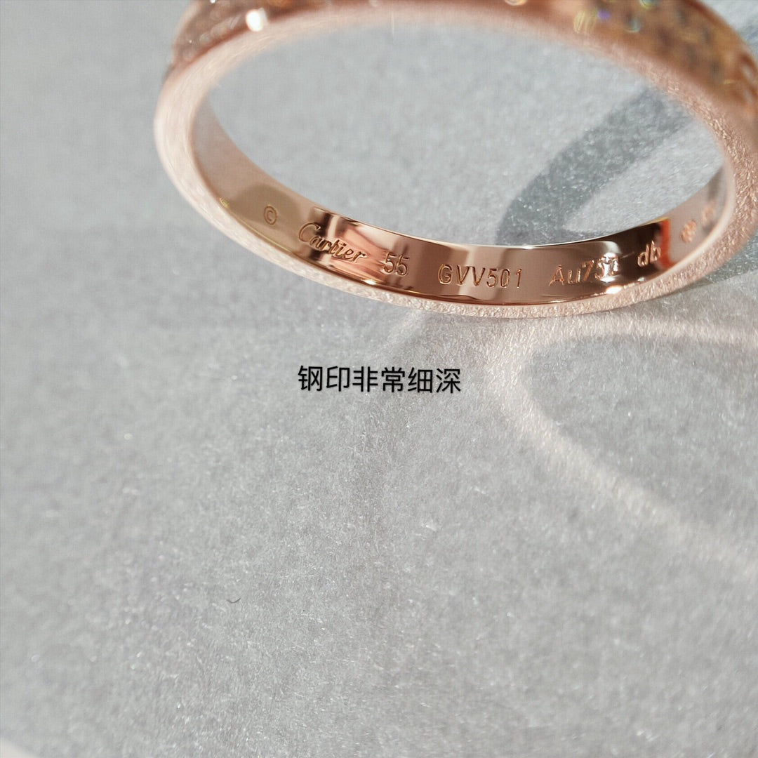 Cartier Love 細版滿天星戒指