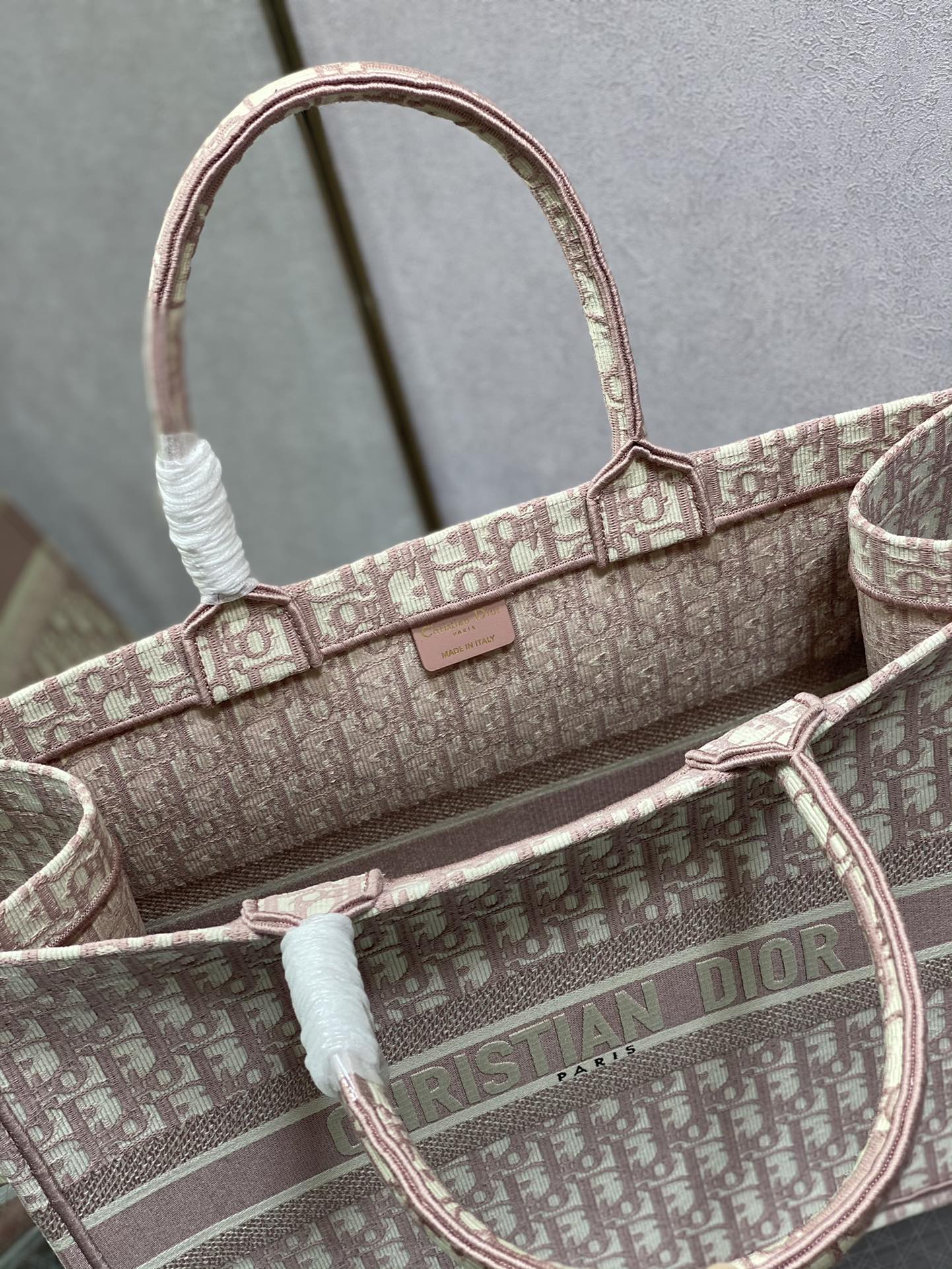 Dior Book Tote-大號41.5cm-粉色老花