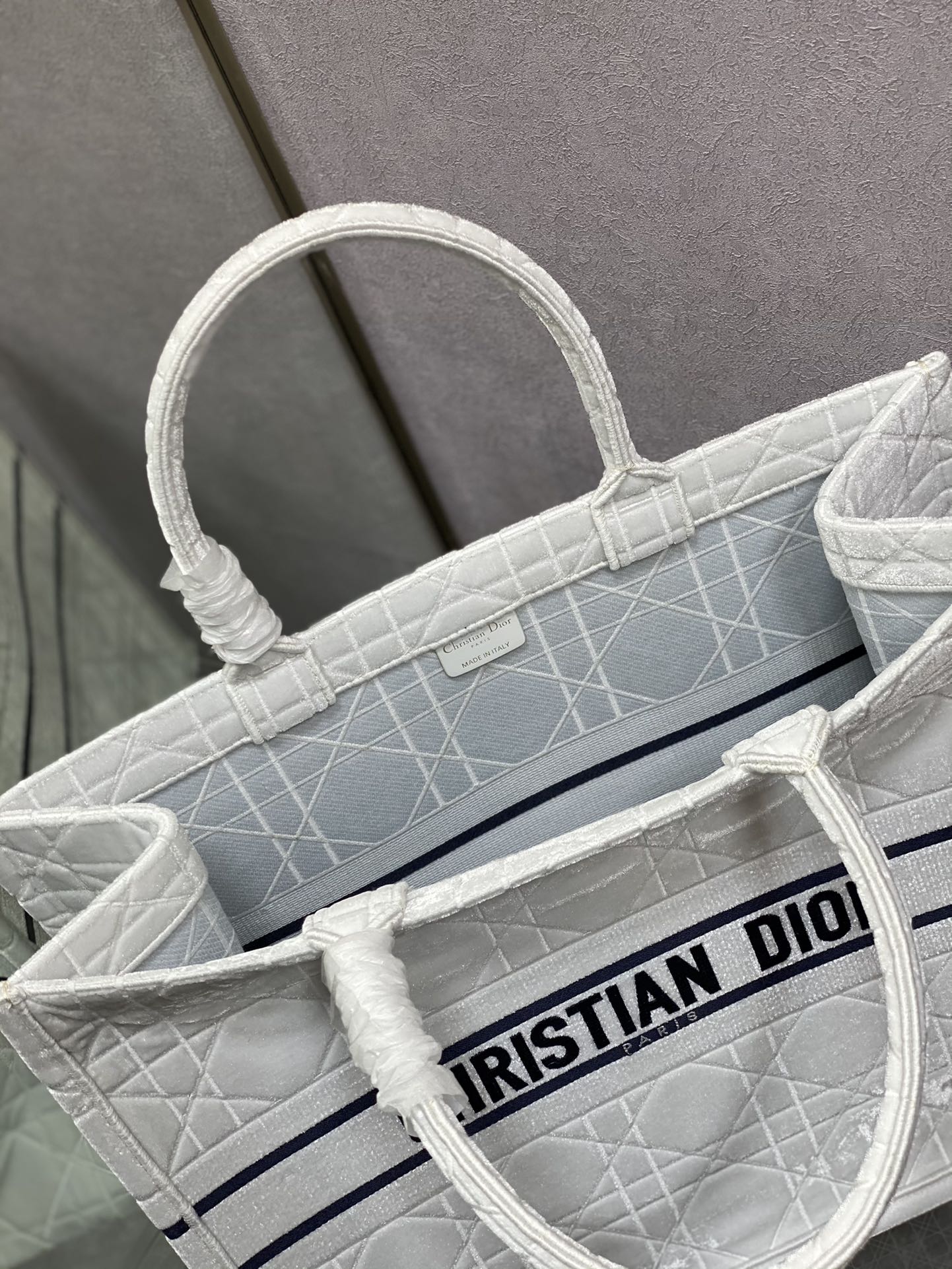Dior Book Tote-大號41.5cm-秋冬絲絨菱格系列