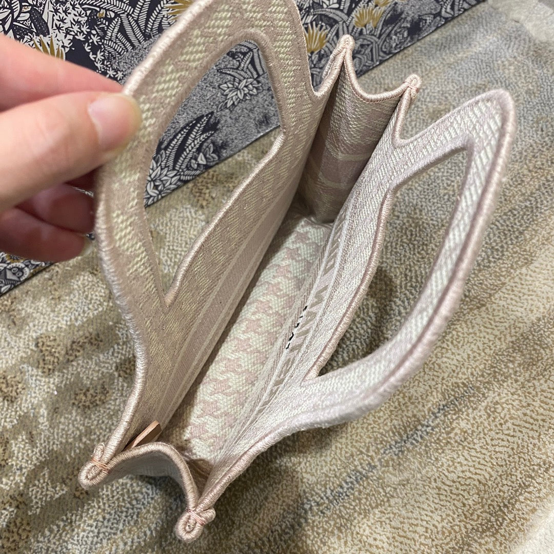 Dior Book Tote-Mini 23cm-粉色千鳥格