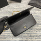 YSL  Kate 99絎縫小羊皮手袋-黑色金扣