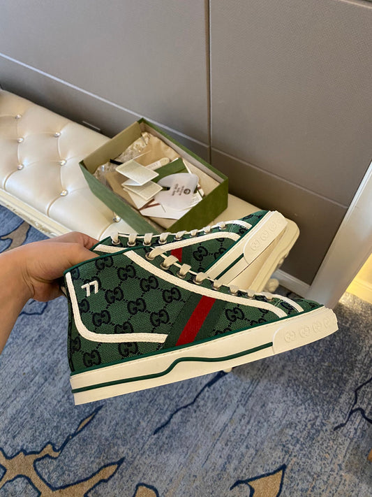 古G家-老花 高筒 帆布鞋