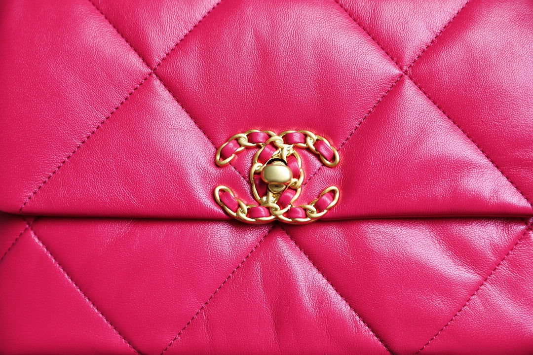 Chanel 19Bag-小號桃紅色