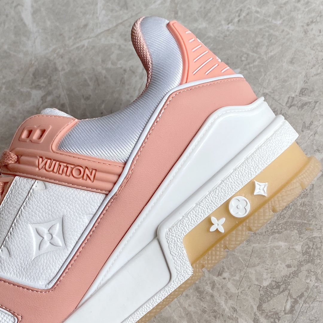LV鞋-LV Trainer 米桃粉 休閒鞋（男女同款）