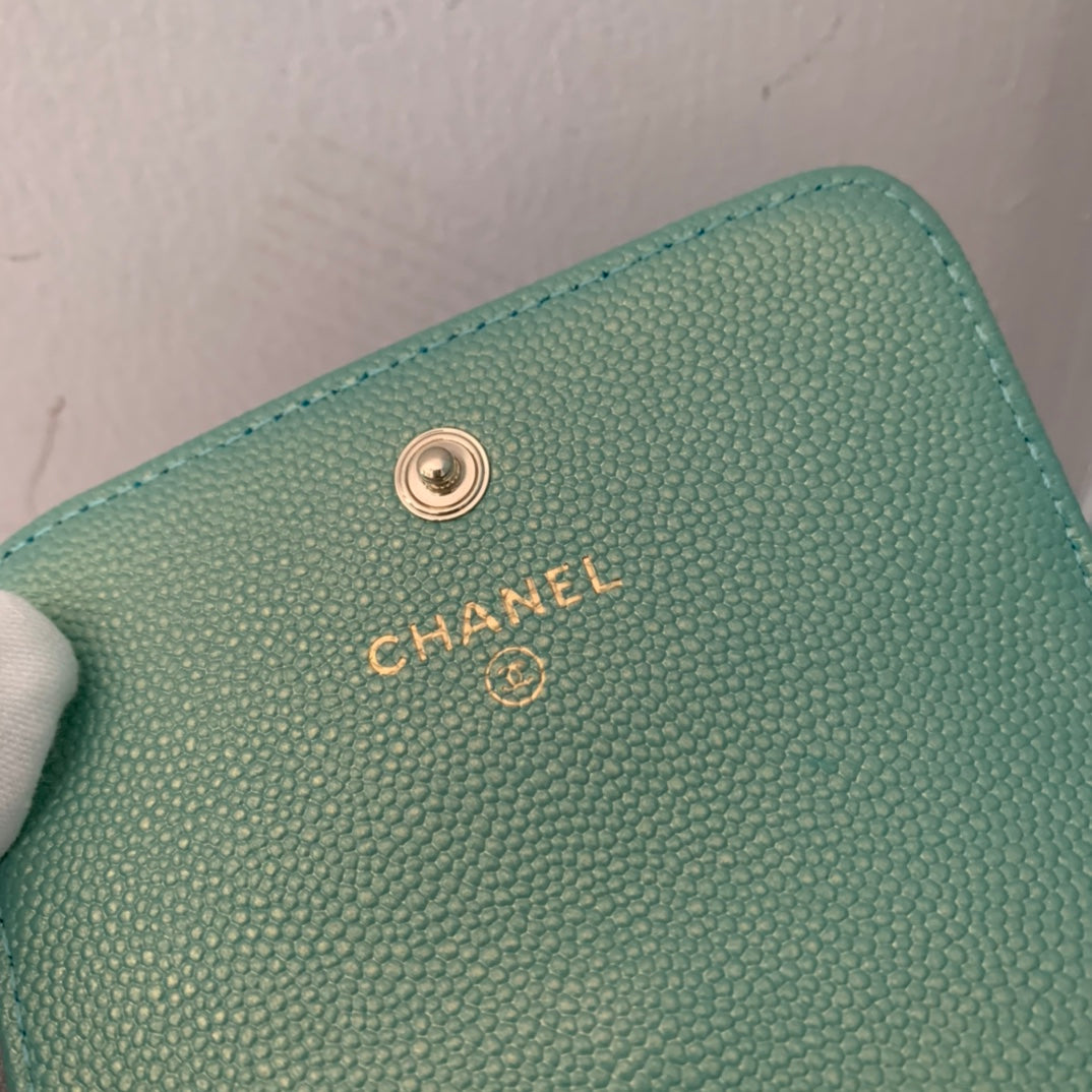 CHANEL 珍珠鏈條零錢包！