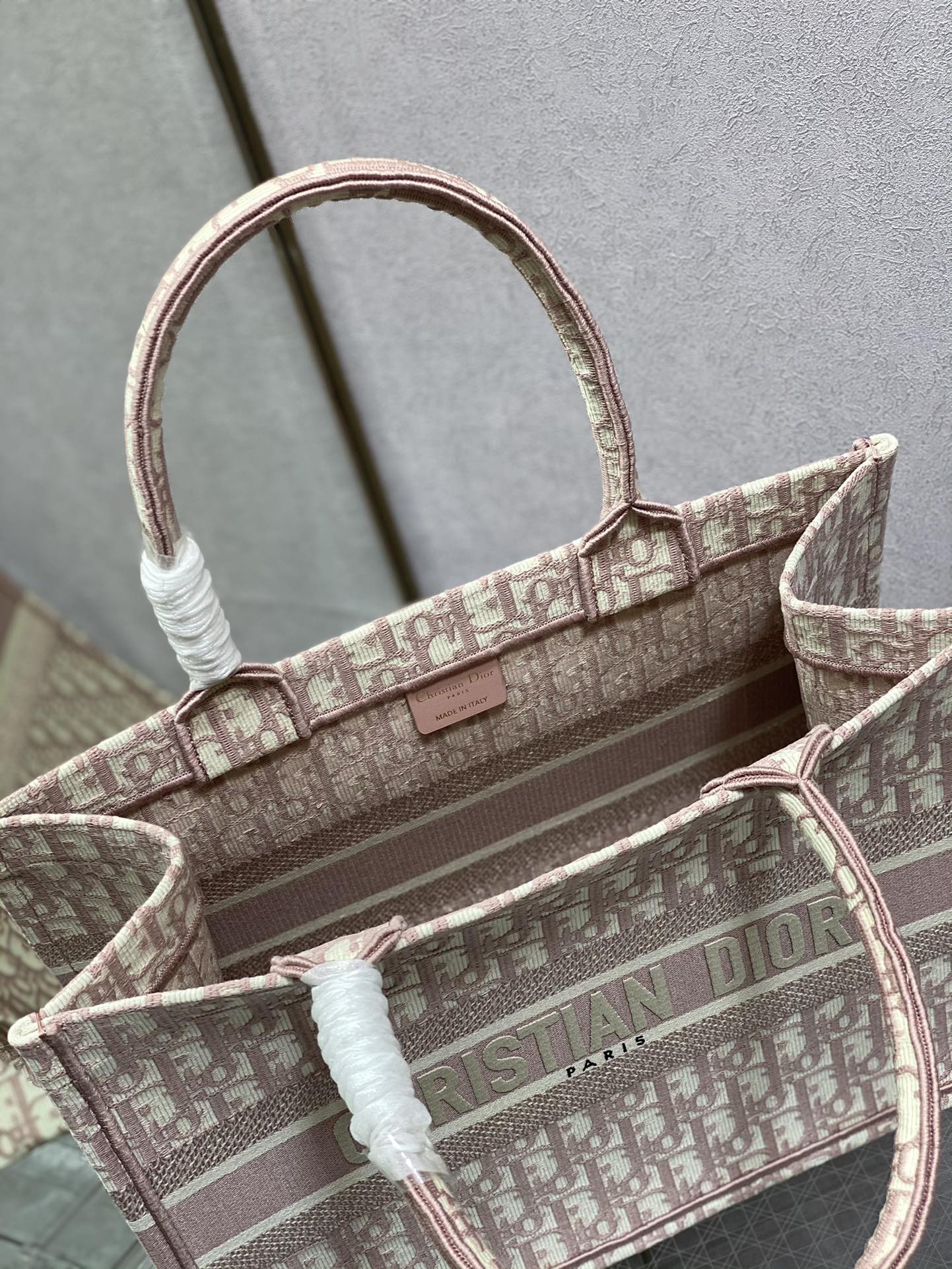 Dior Book Tote-小號36.5cm-粉色老花