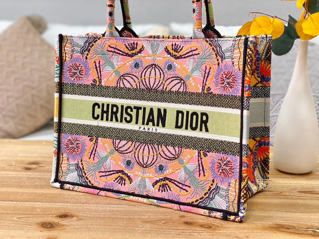 Dior Book Tote-小號36.5cm-多色花朵
