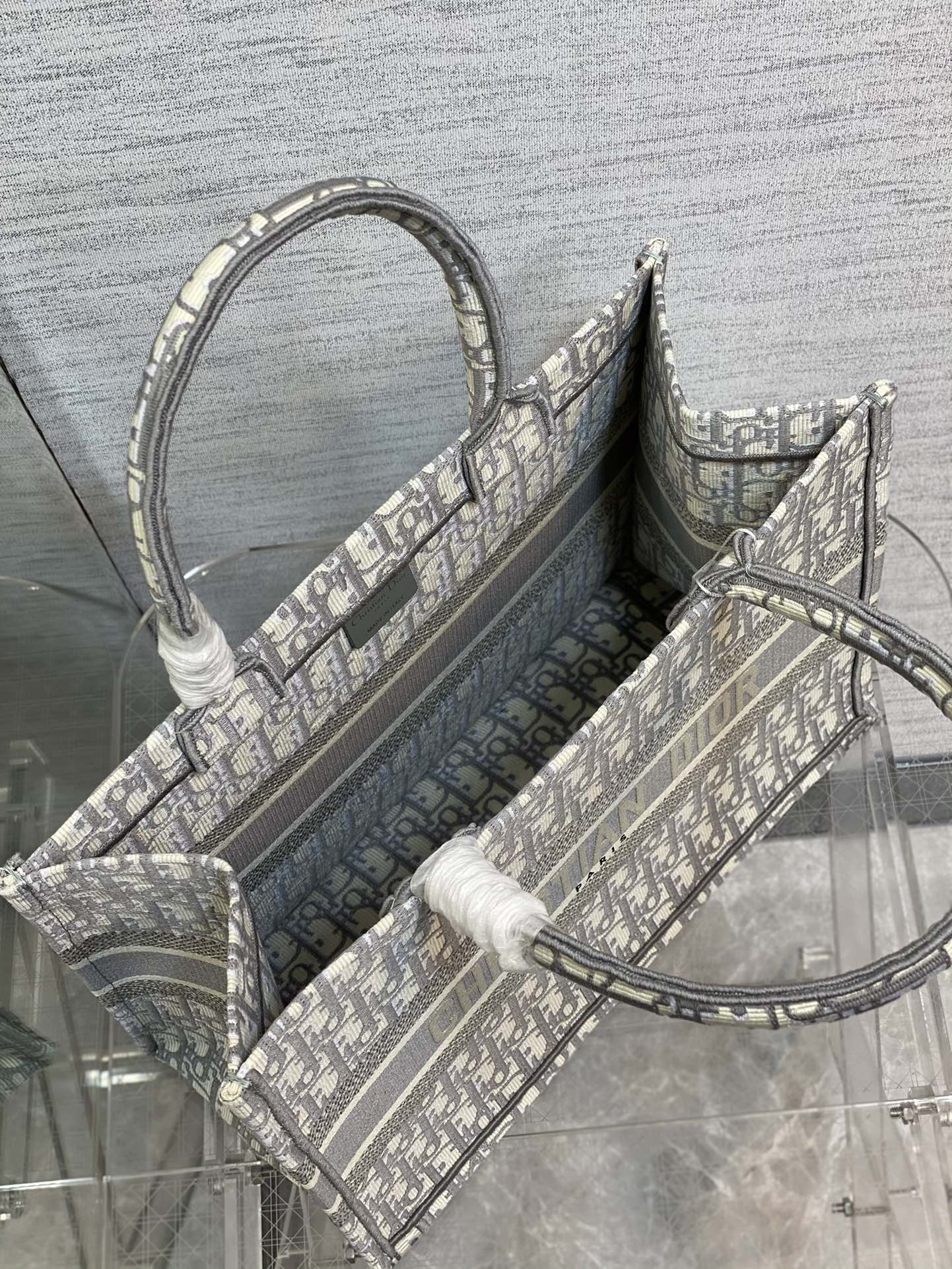 Dior Book Tote-大號41.5cm-灰色老花