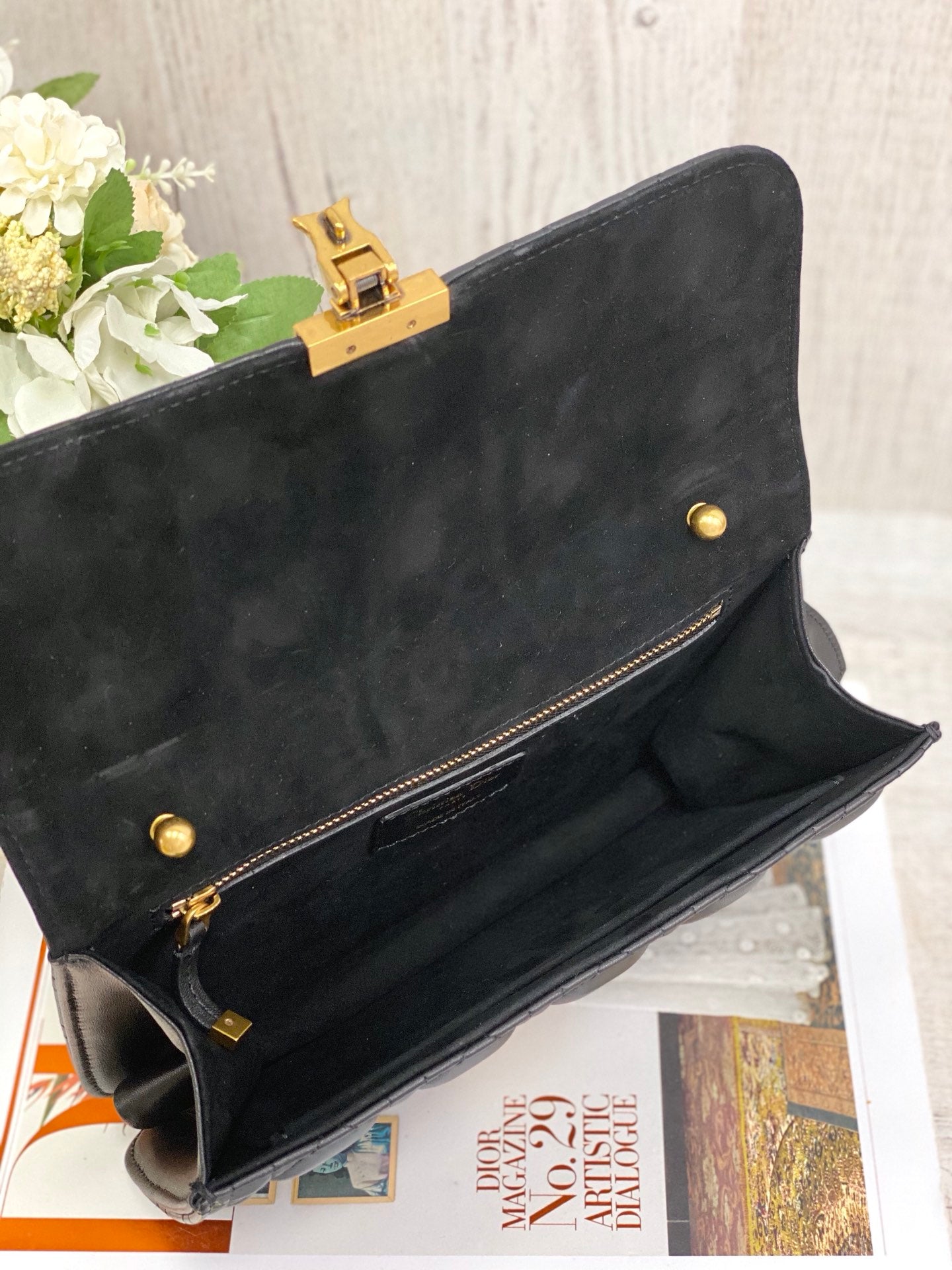 Dior WOC 鏈條包-羊皮-黑色