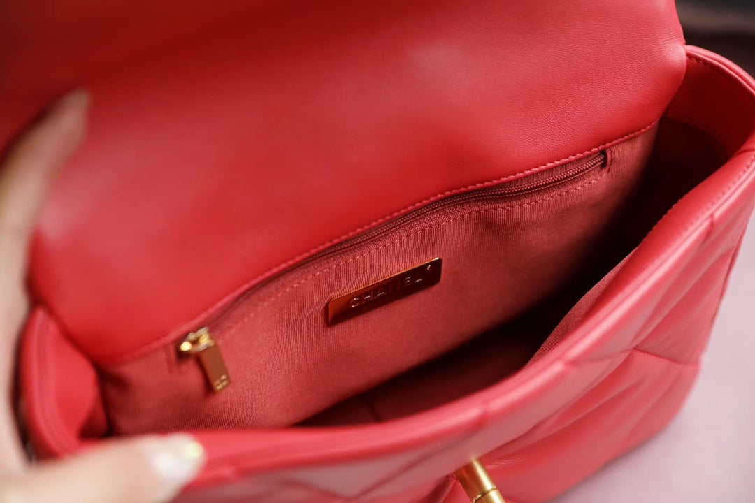 Chanel 19Bag-小號珊瑚紅
