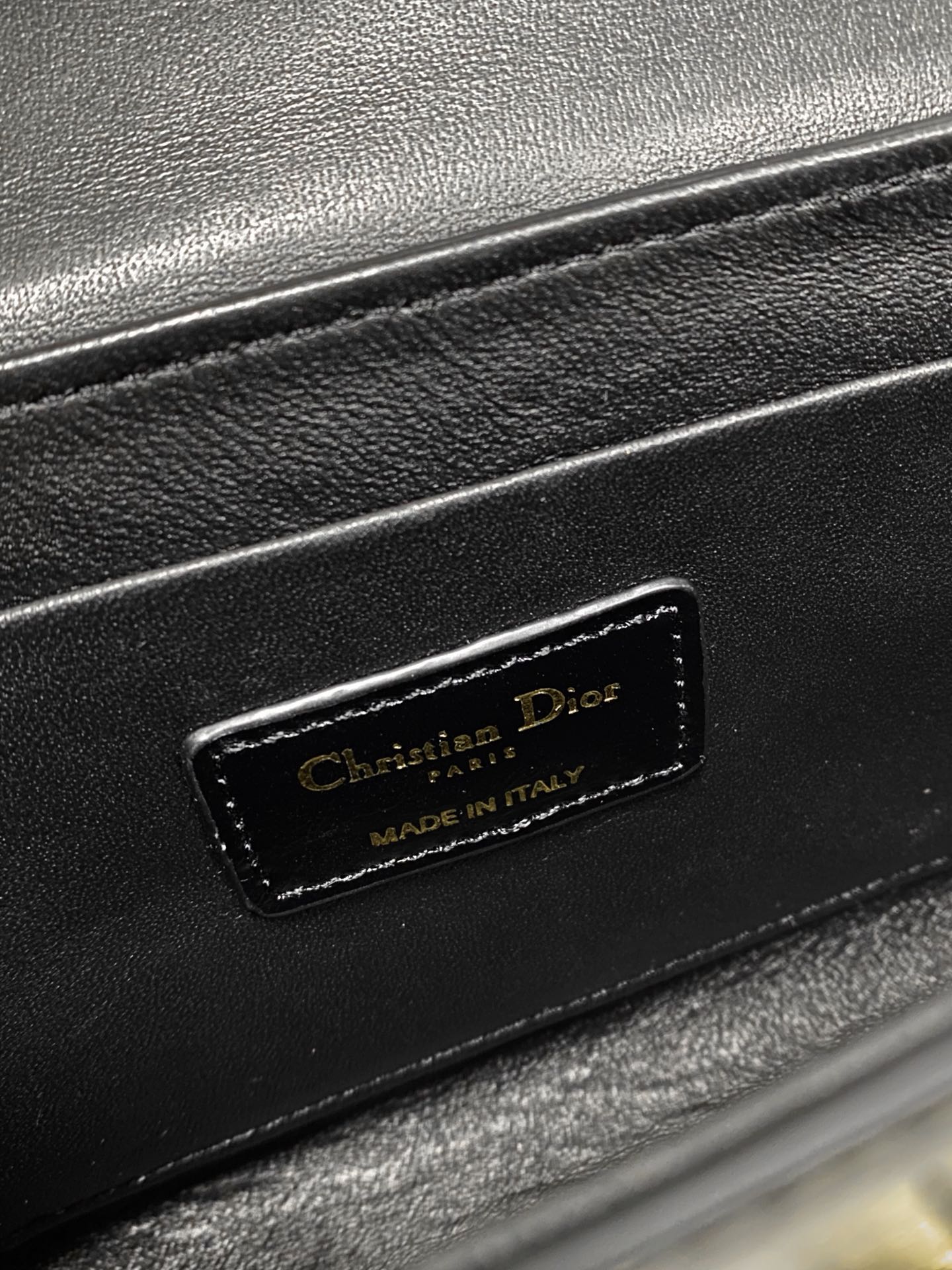 Dior 蒙田 Mini Box-17.5cm-金扣-黑