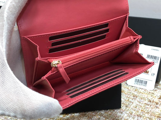 Chanel 復古CC荔枝牛皮-翻蓋中夾-復古五金