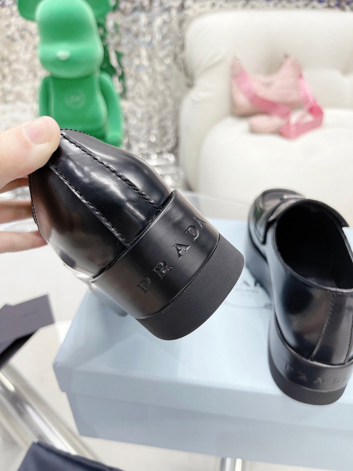 普P家-2022走秀款 靴型厚底皮鞋