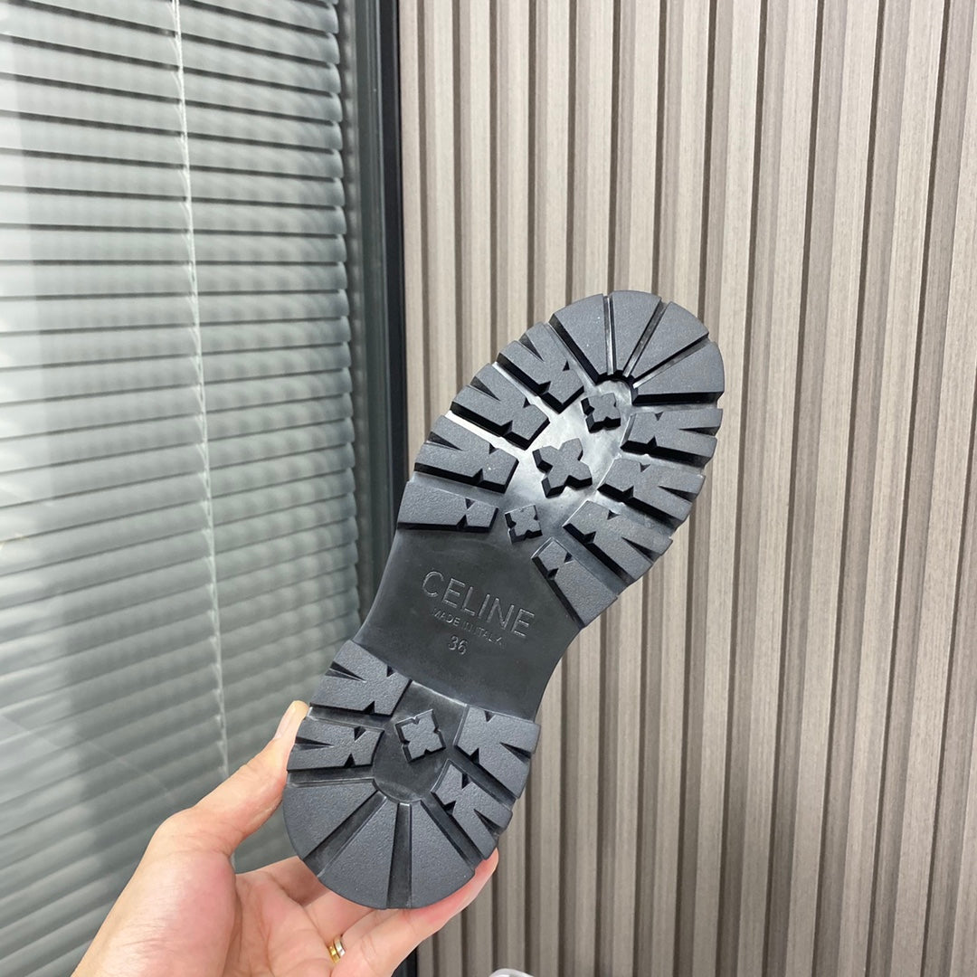 賽C家-厚底增高圓頭馬丁靴
