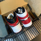 N1K- AJ 1 mid 中筒板鞋 休閒鞋 白紅色