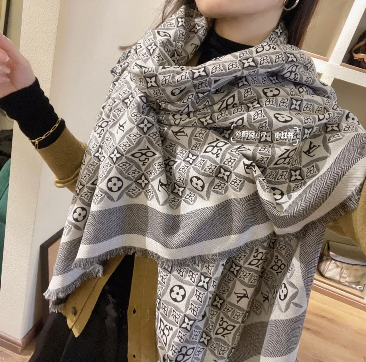 路L家-Monogram披肩-142.5cm
