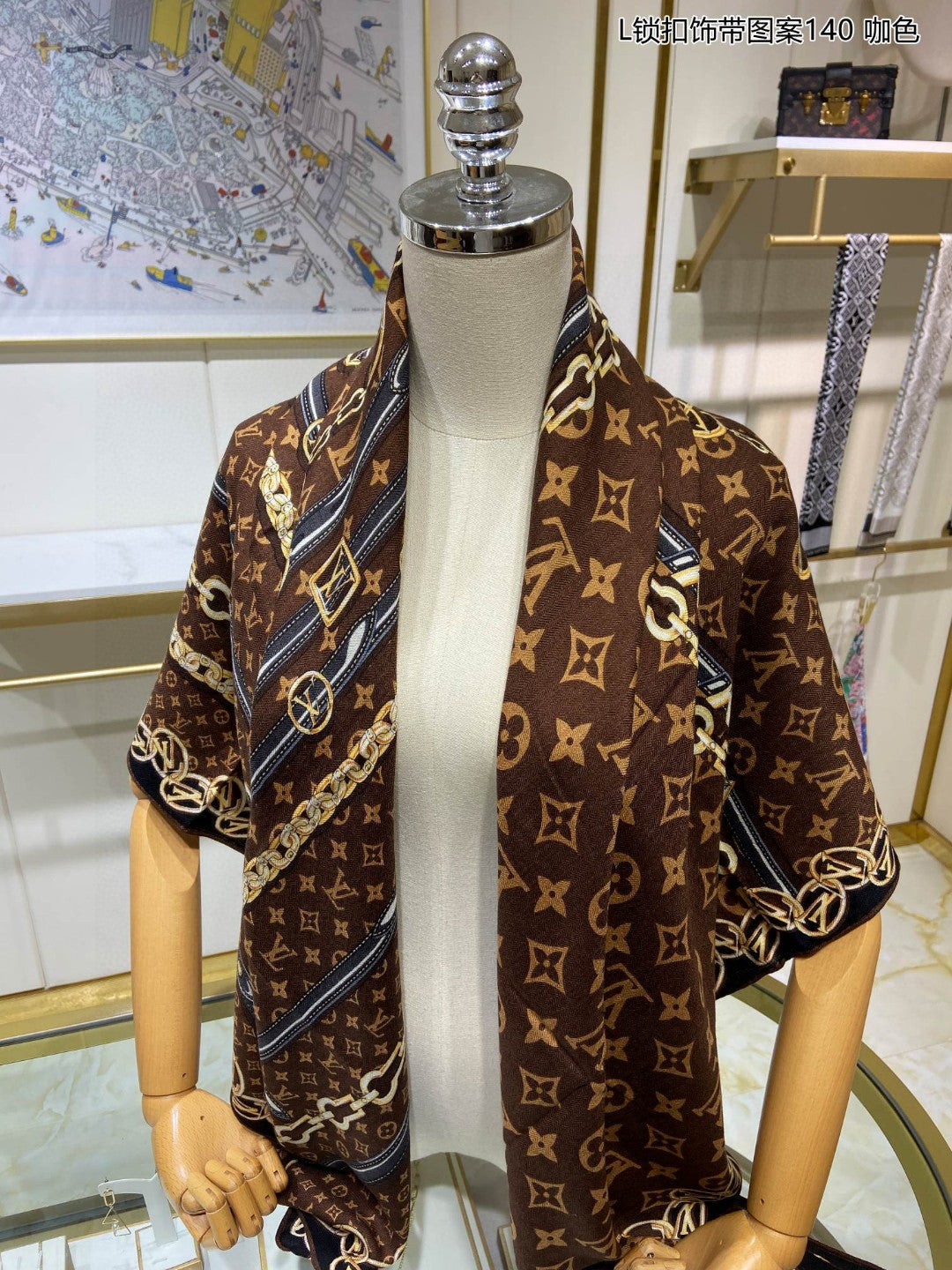 路L家-Monogram Forever羊絨方巾 140*140cm 70%羊絨+30%真絲