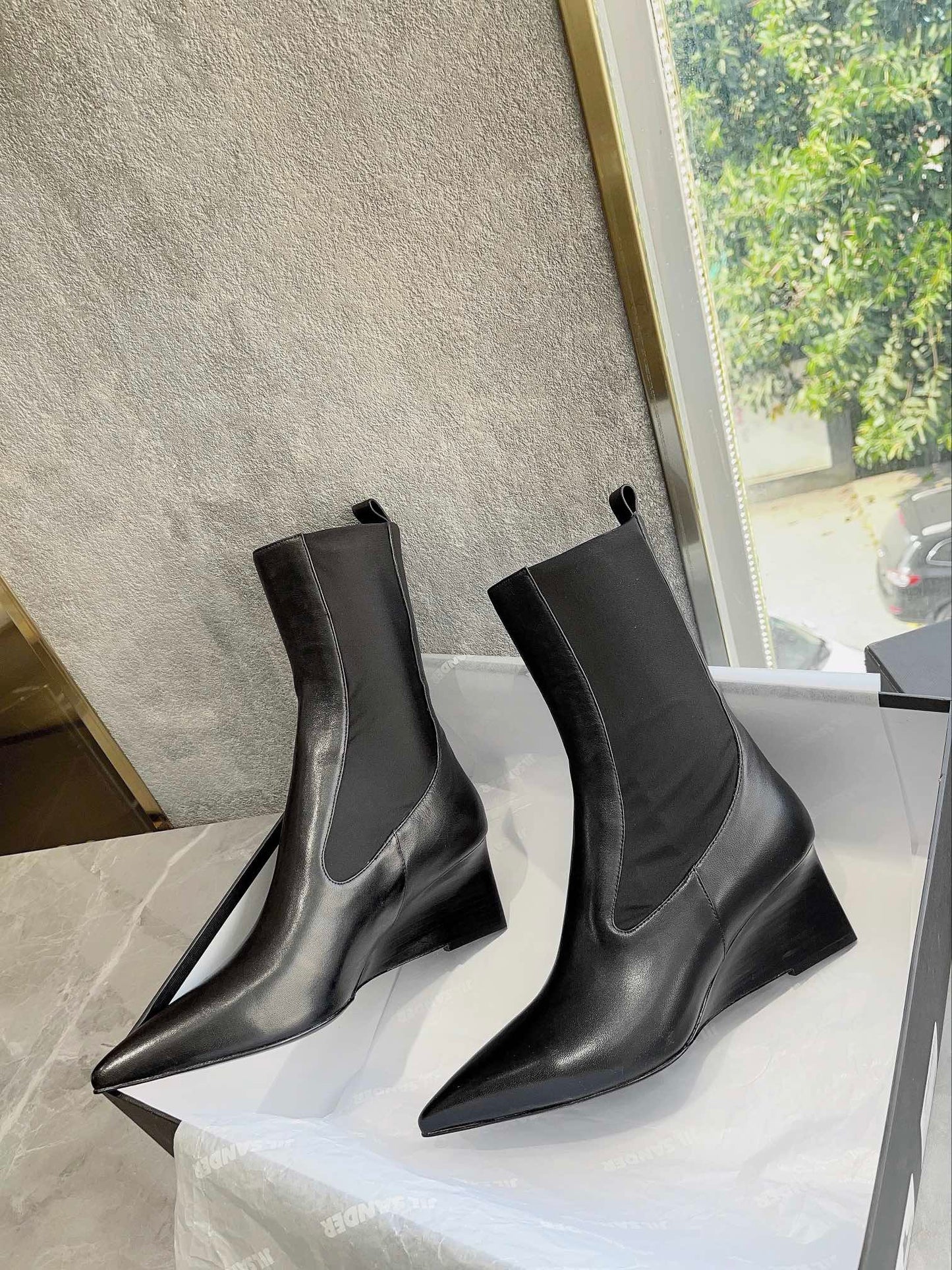 Jil sander-2022早春新款 尖頭短靴