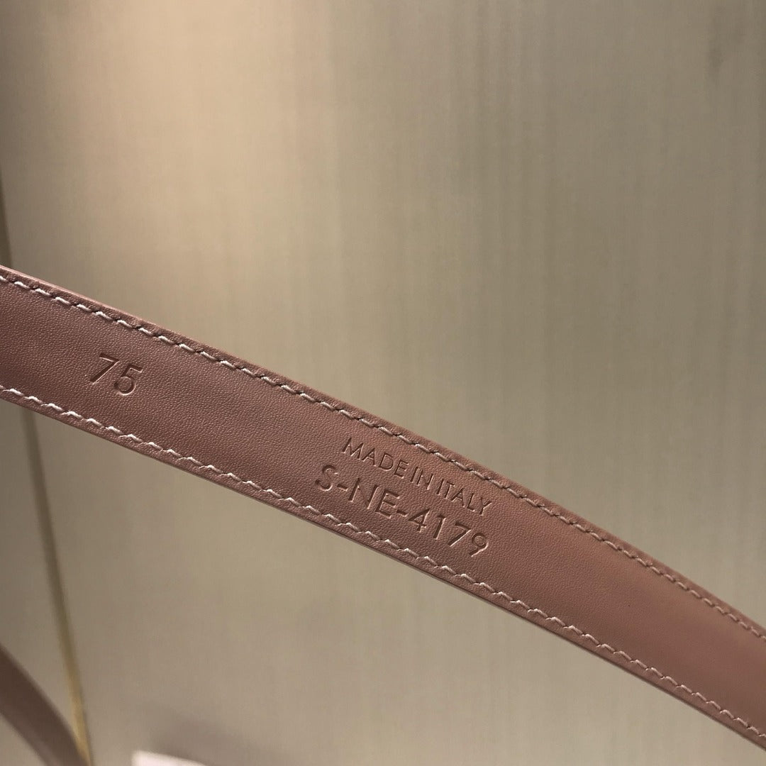 賽C家-粉色銀扣皮帶-1.8cm