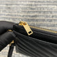 YSL Monogram 手拿包-黑山形紋金扣