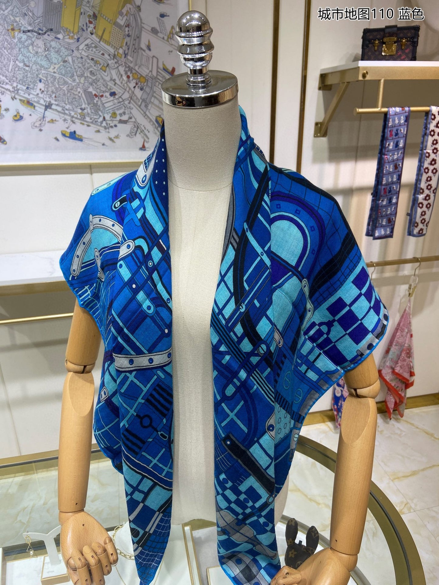 小愛款-城市地鐵圍巾 110*110cm 70%羊絨+30%真絲
