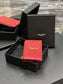 YSL 新品卡包_紅色金扣