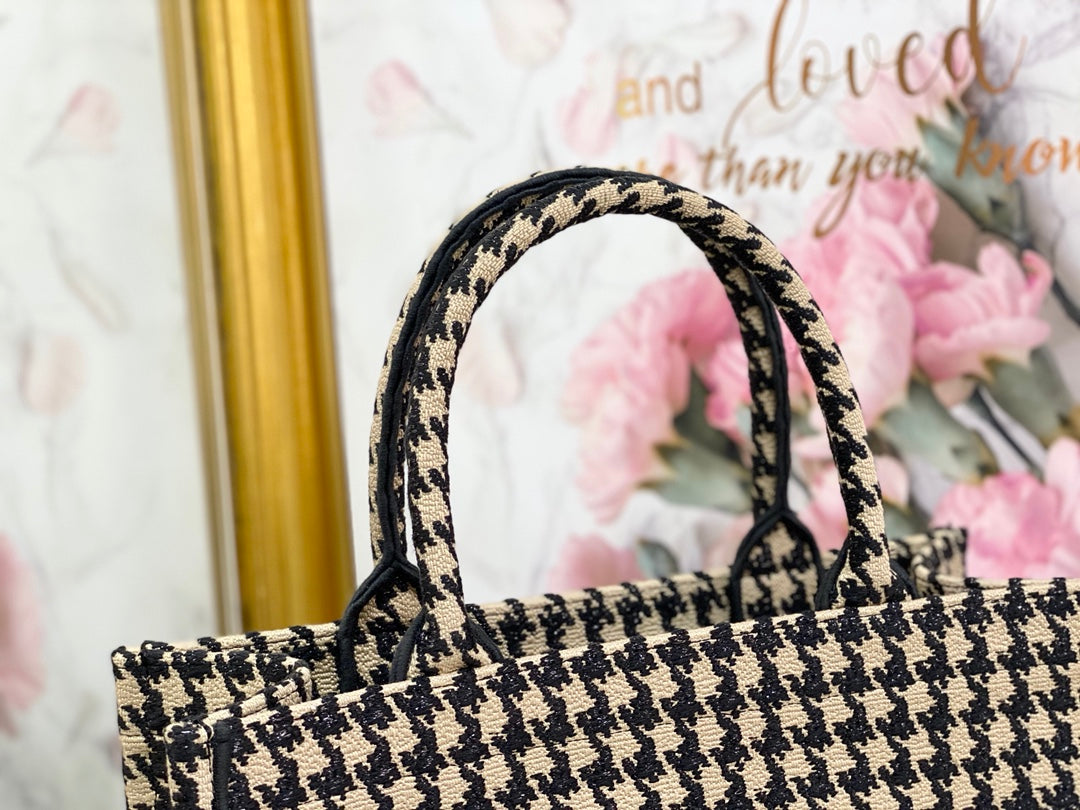 Dior Book Tote-小號36.5cm-千鳥格