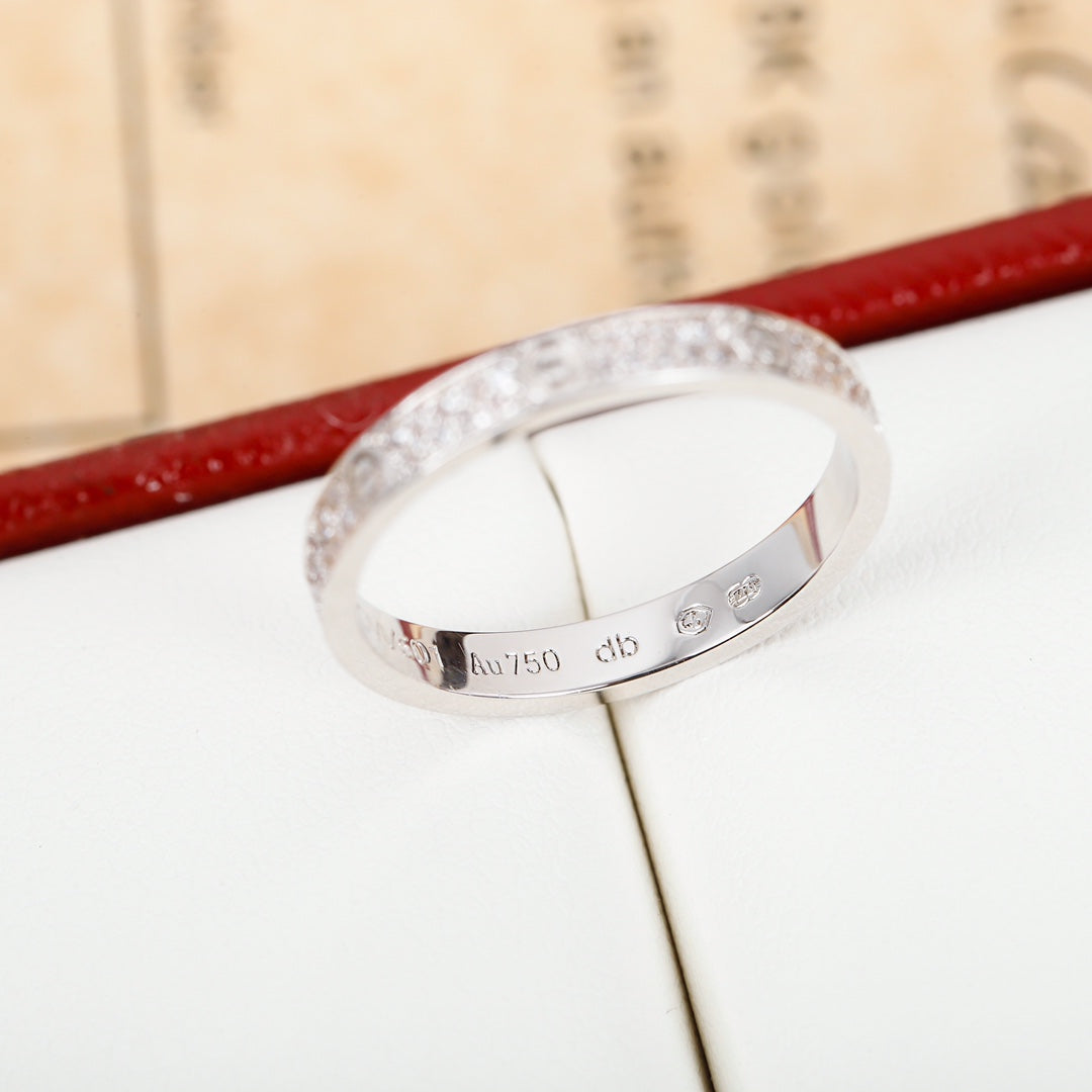 Cartier Love 細版滿天星戒指