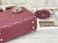Dior-Mini Lady Dior手袋-三格黛妃-17cm-木槿粉金扣