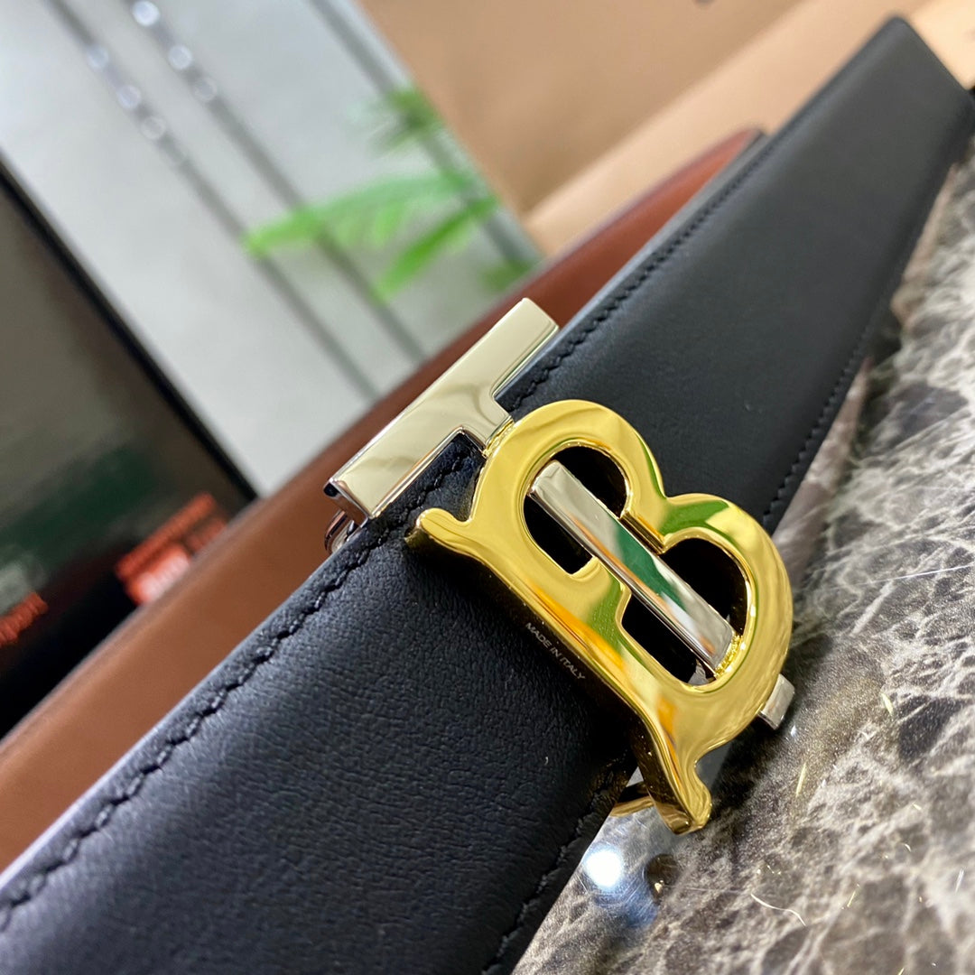 巴B家-黑色皮帶-3.5cm